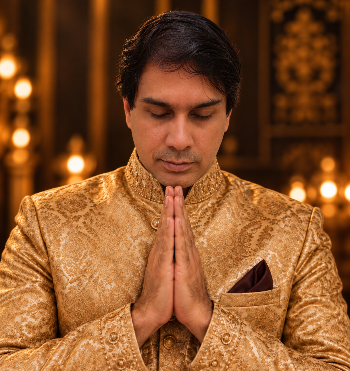 Harshawardhan Bal in a quiet moment of devotion